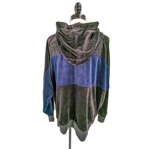 Champion Women Black Colorblock Hooded Long Sleeve Sweatshirt Size XL